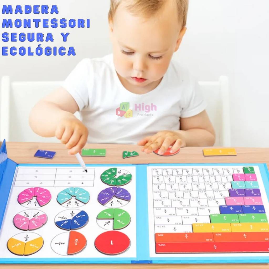 Puzzle Montessori - Aprende Fracciones