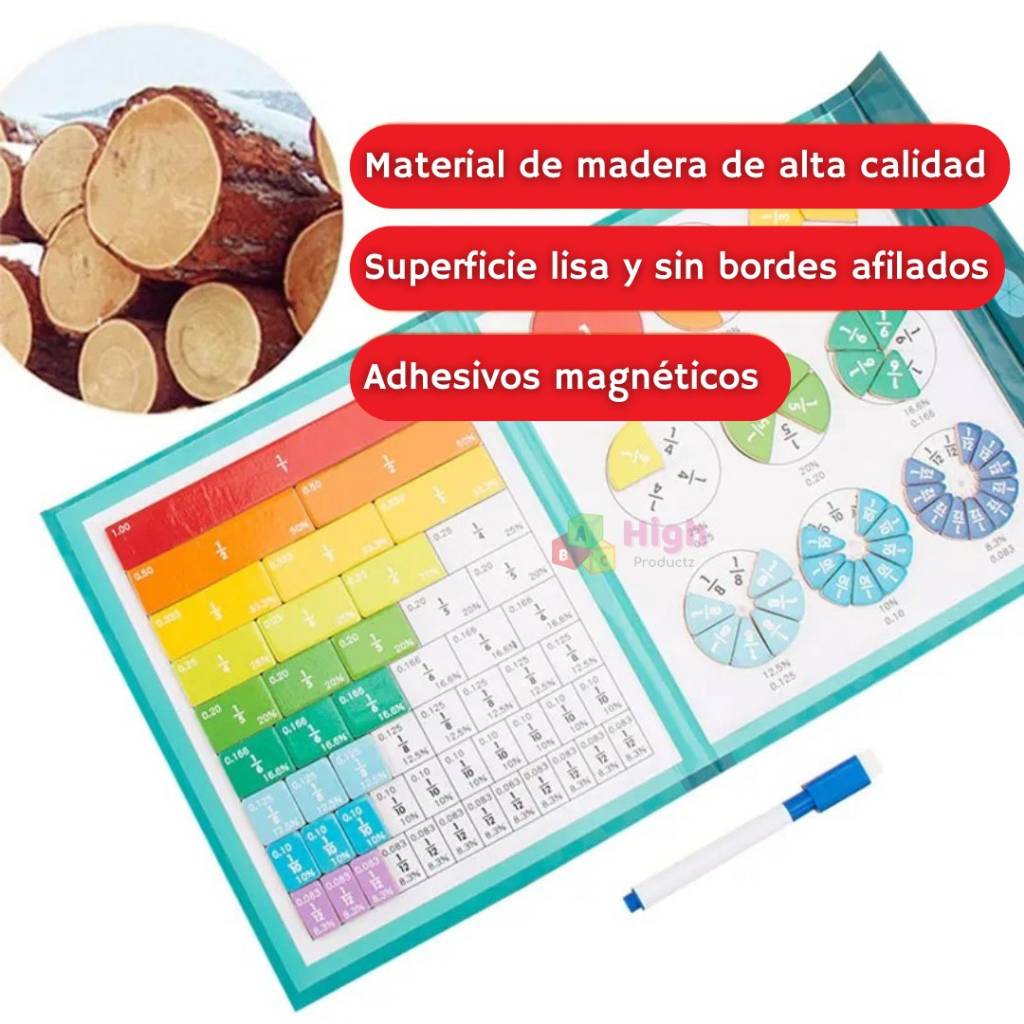 Puzzle Montessori - Aprende Fracciones